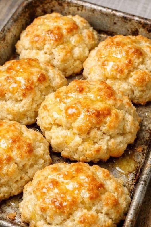 Golden Honey-Buttered Drop Biscuits