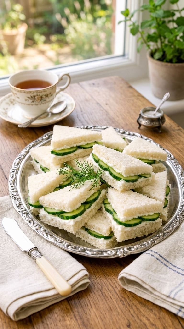 Classic English Cucumber Tea Sandwiches (Easy Afternoon Tea Recipe)