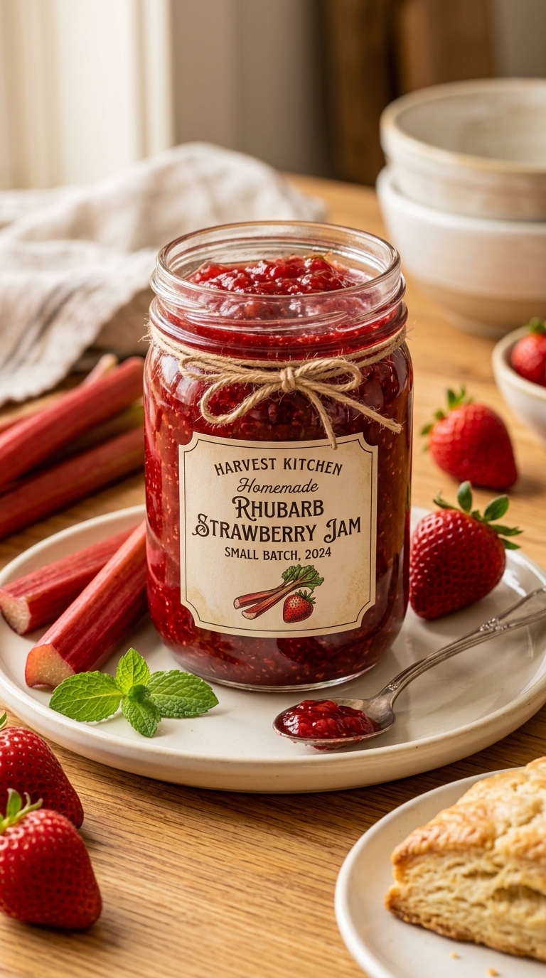 Easy Homemade Rhubarb Vanilla Jam Recipe (No Pectin Needed)