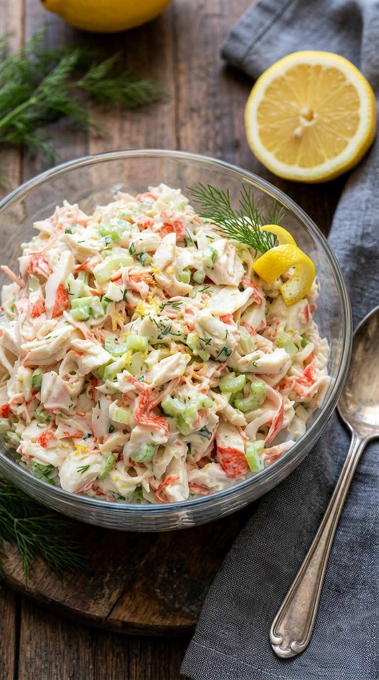 Classic Creamy Crab and Surimi Salad Recipe