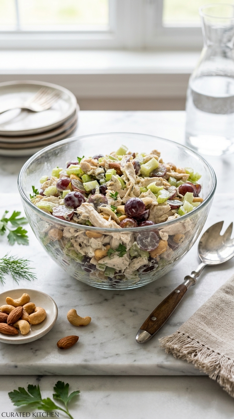 Classic Chicken Salad with Grapes (Easy Creamy Lunch Recipe)