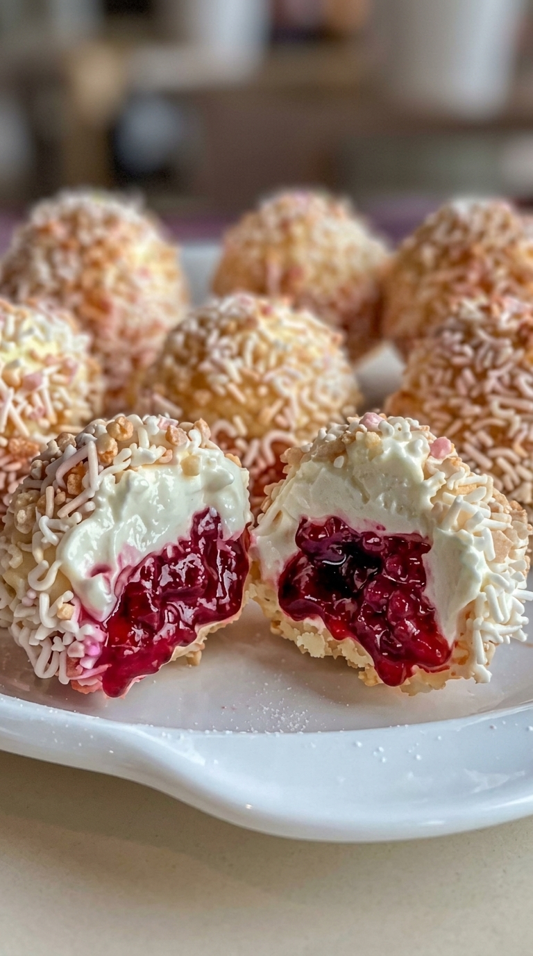Jam-Filled Cream Cheese Cookie Truffles (Easy Holiday Dessert Recipe)